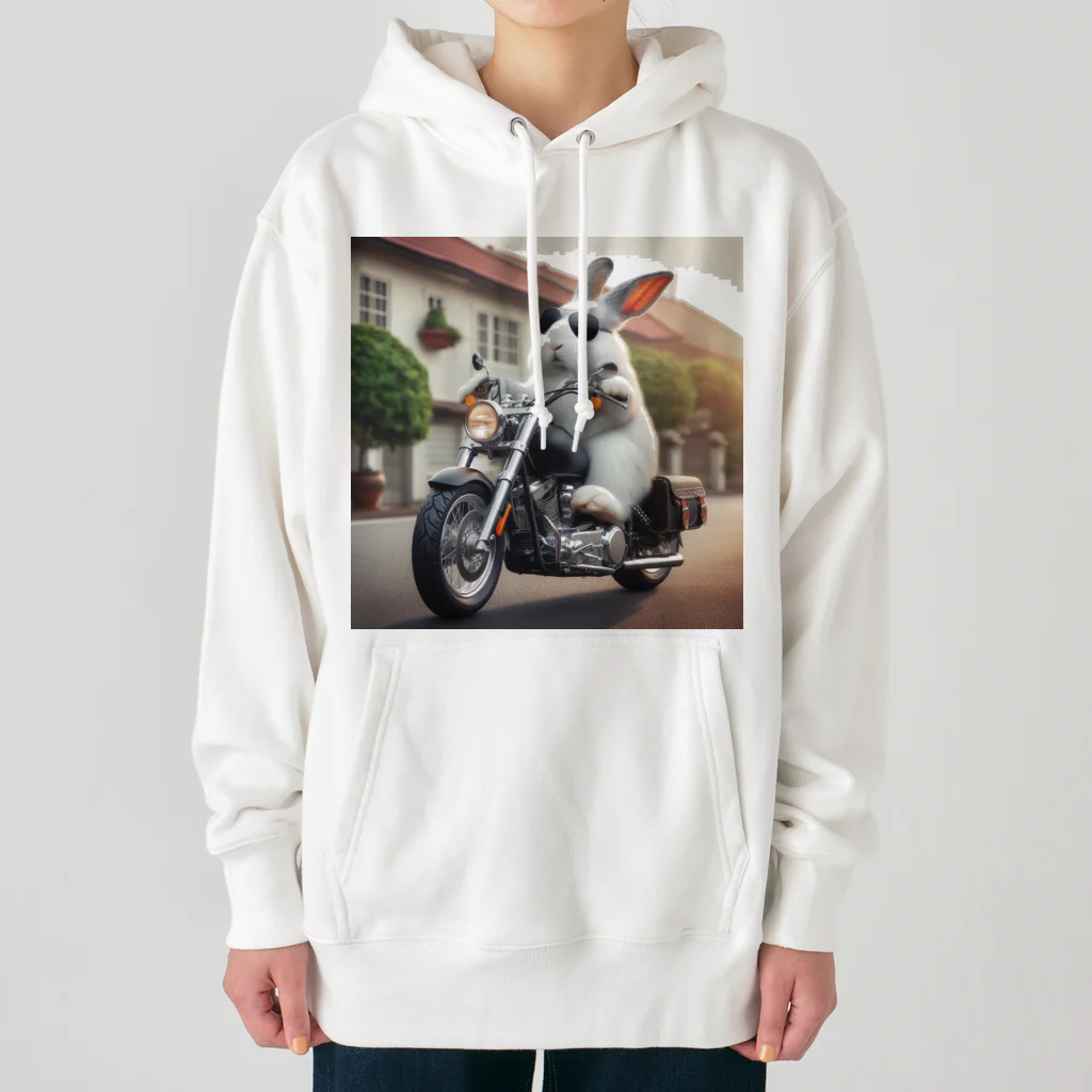 やんちゃな動物達のやんバニー　バイクver Heavyweight Hoodie