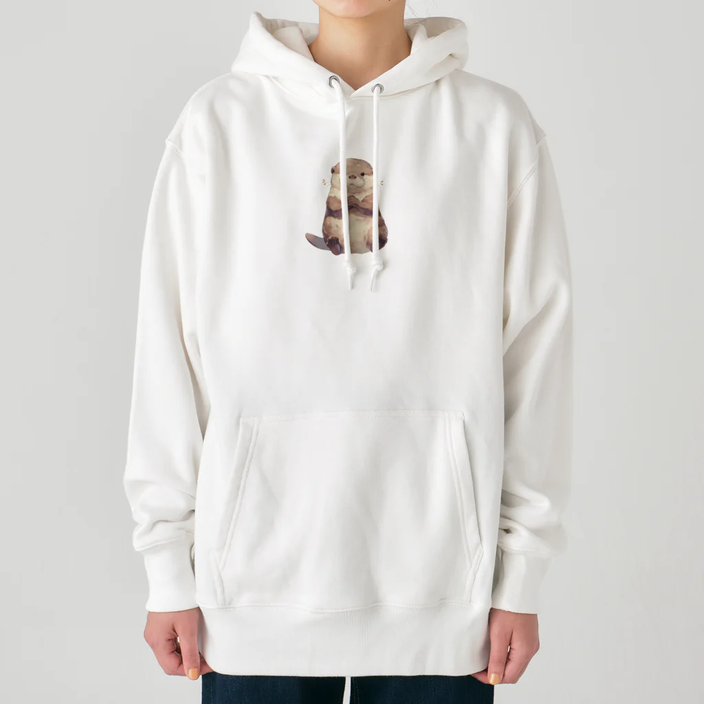 Cute Animalsのおねだりカワウソ Heavyweight Hoodie