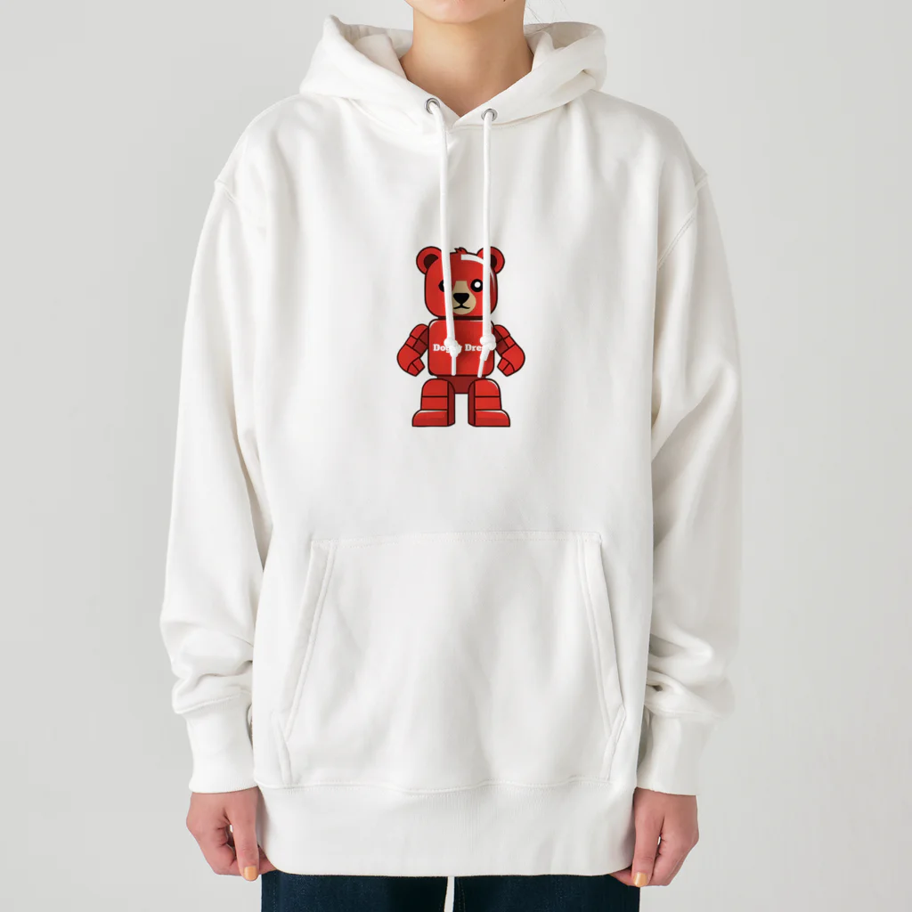 R168の赤いベアブリック Heavyweight Hoodie