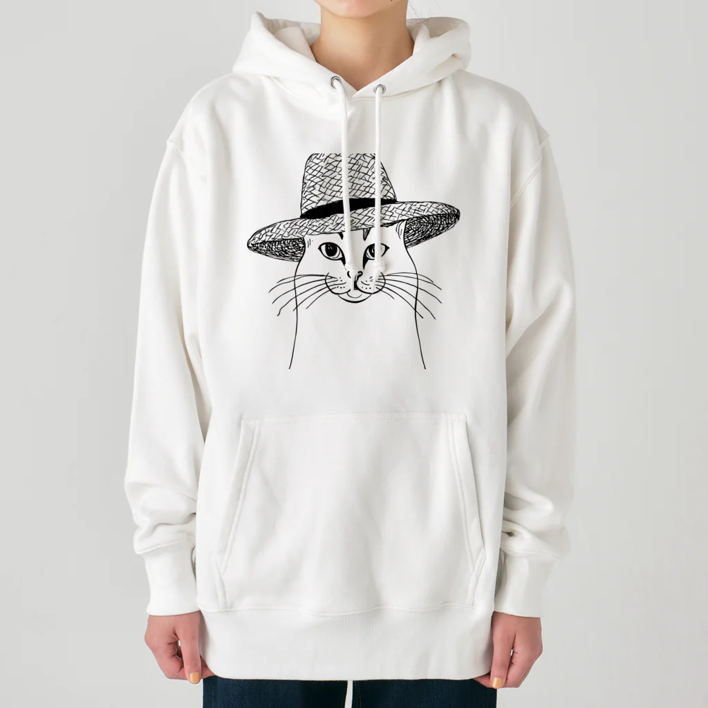 らうんじのムギワラノネコ Heavyweight Hoodie