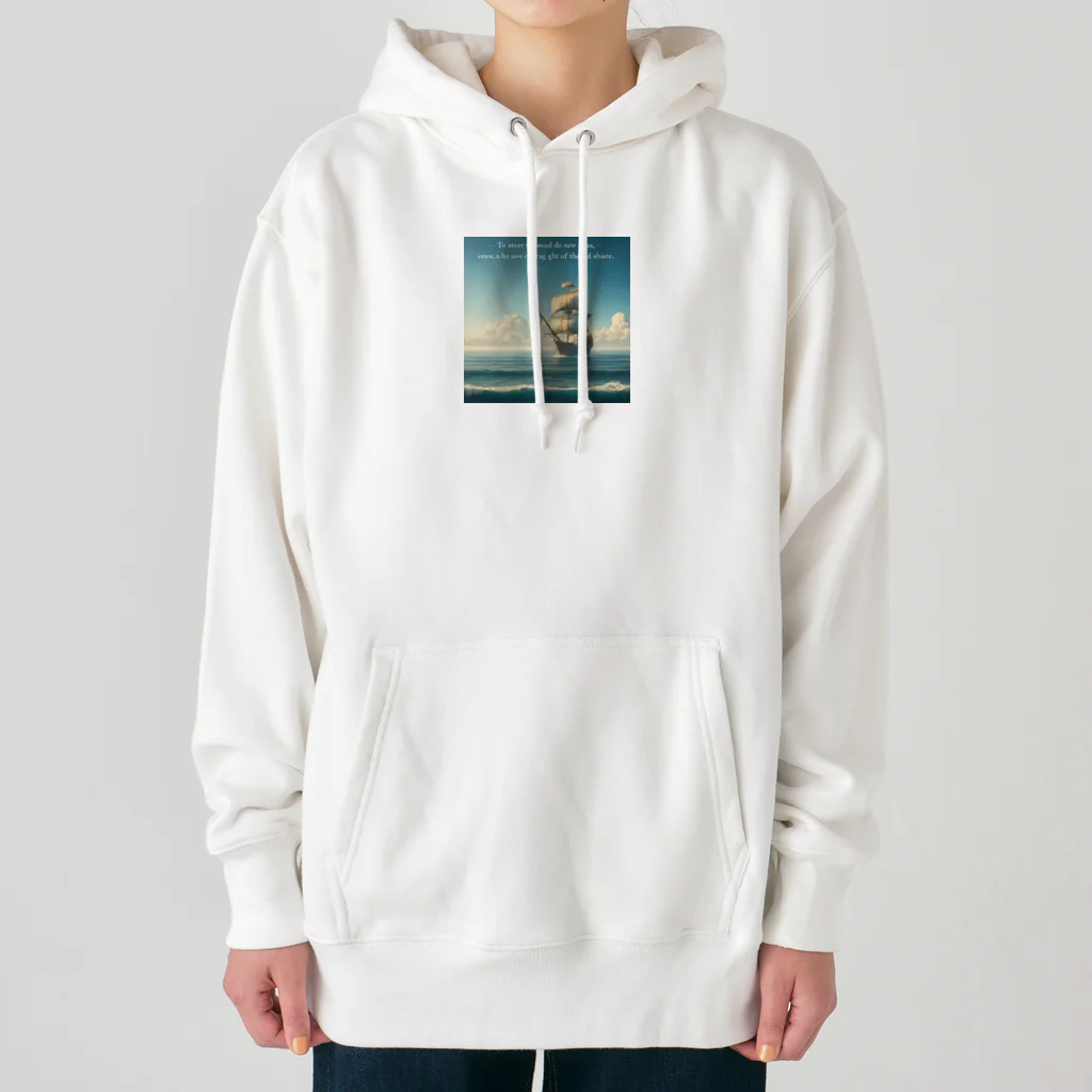 M Y (Yoshida Masaru)の新しい海へ舵を切るには、古い岸を見失う勇気が必要だ。 Heavyweight Hoodie