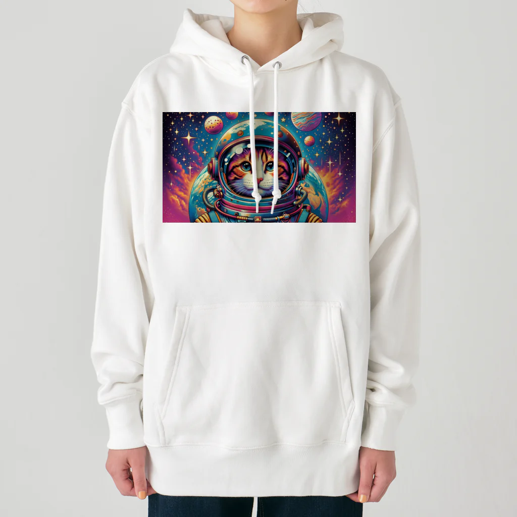 space catの宇宙猫 Heavyweight Hoodie