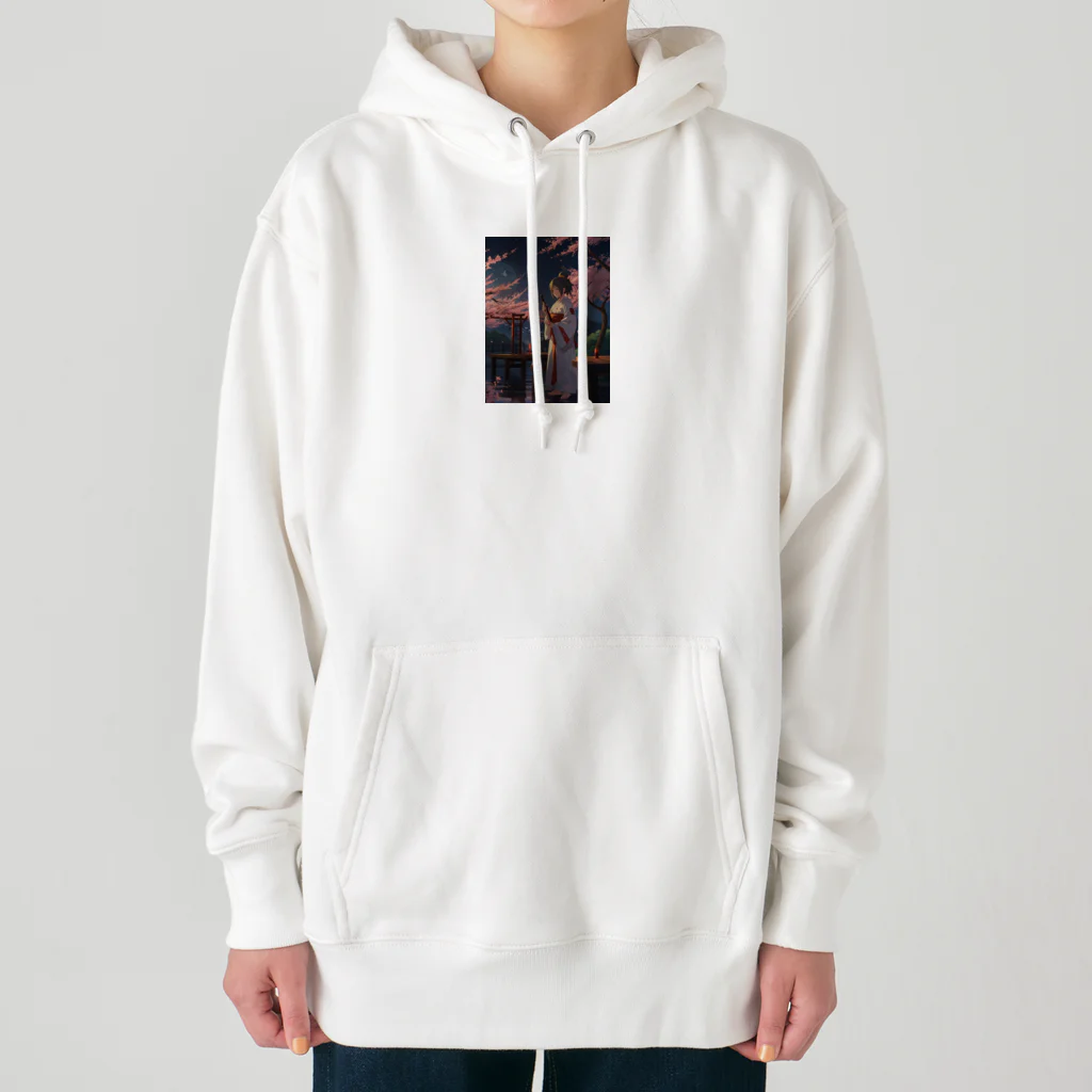 さぎょう擁の女騎士、桜の下で Heavyweight Hoodie