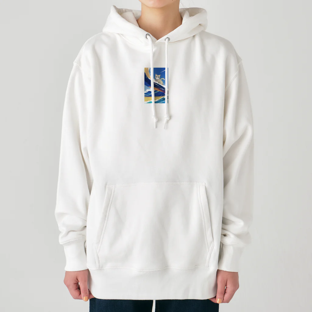 ショップたかぞーの波乗りネコ Heavyweight Hoodie