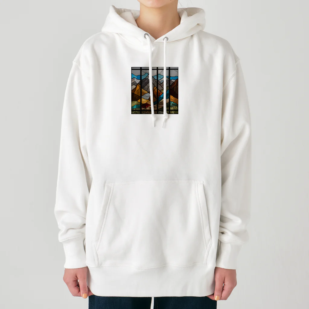 ganeshaの南米アンデス山脈のステンドグラス Heavyweight Hoodie