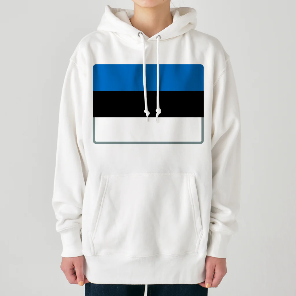 お絵かき屋さんのエストニアの国旗 ヘビーウェイトパーカー