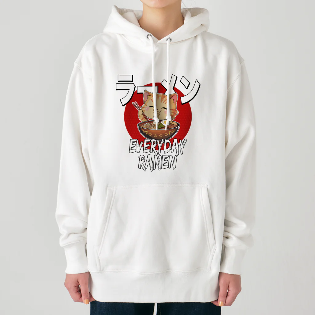 Stylo Tee Shopの毎日ラーメン猫ちゃん Heavyweight Hoodie