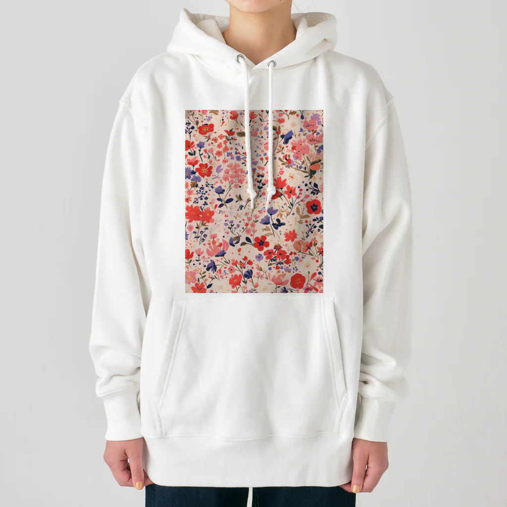 AQUAMETAVERSEの花柄のプリント　なでしこ1478 Heavyweight Hoodie