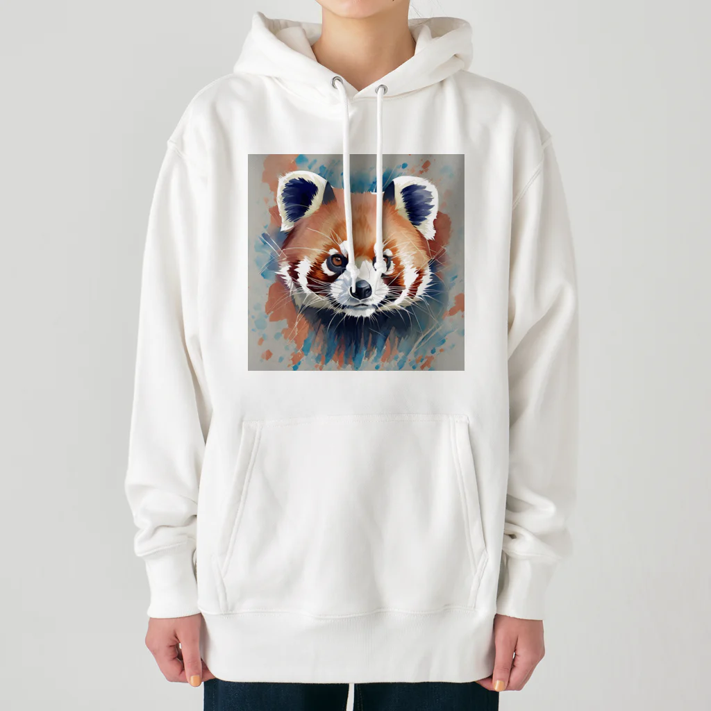 WithRedPandaの水彩風レッサーパンダ Heavyweight Hoodie