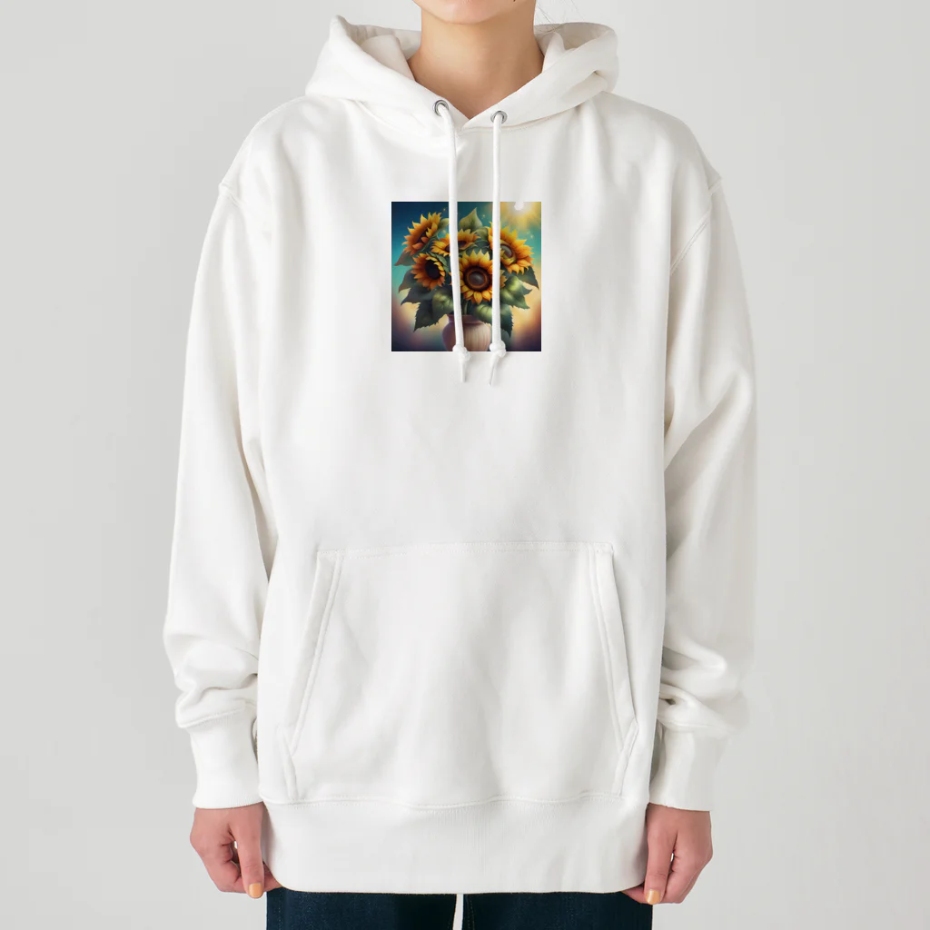 Flower Delightのひまわりの花束 Heavyweight Hoodie