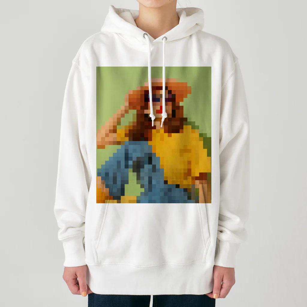 Unique Existenceのart woman mosaic Heavyweight Hoodie