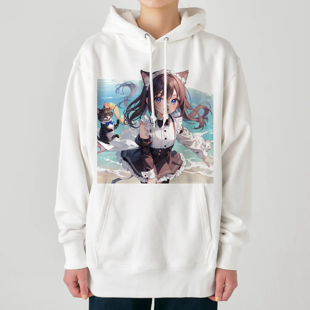 yos-1292583のねこニコばん Heavyweight Hoodie