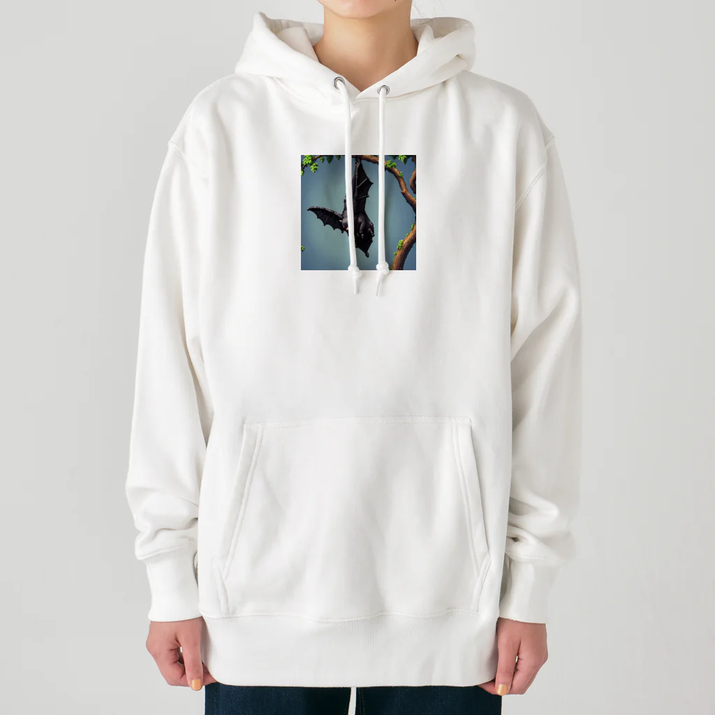 takekoputaの枝にしがみついているコウモリの脚 Heavyweight Hoodie