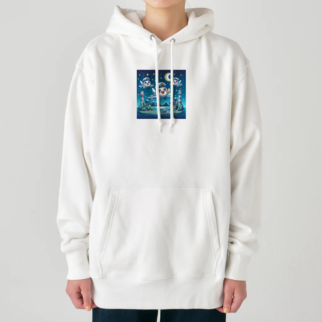 キャラクターズのキラキラ夜景飛行くん Heavyweight Hoodie