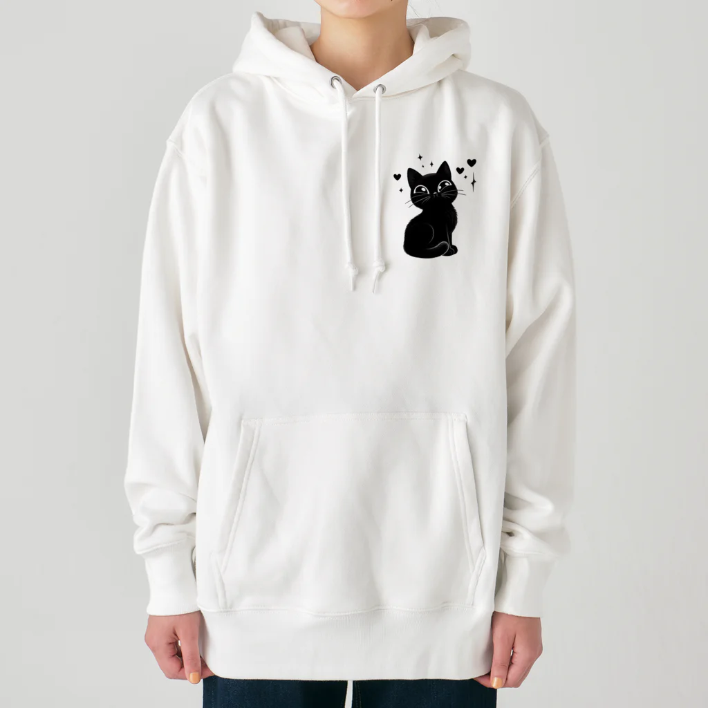 Mizuki・ASIA CATの黒猫ニャン・ポイント Heavyweight Hoodie