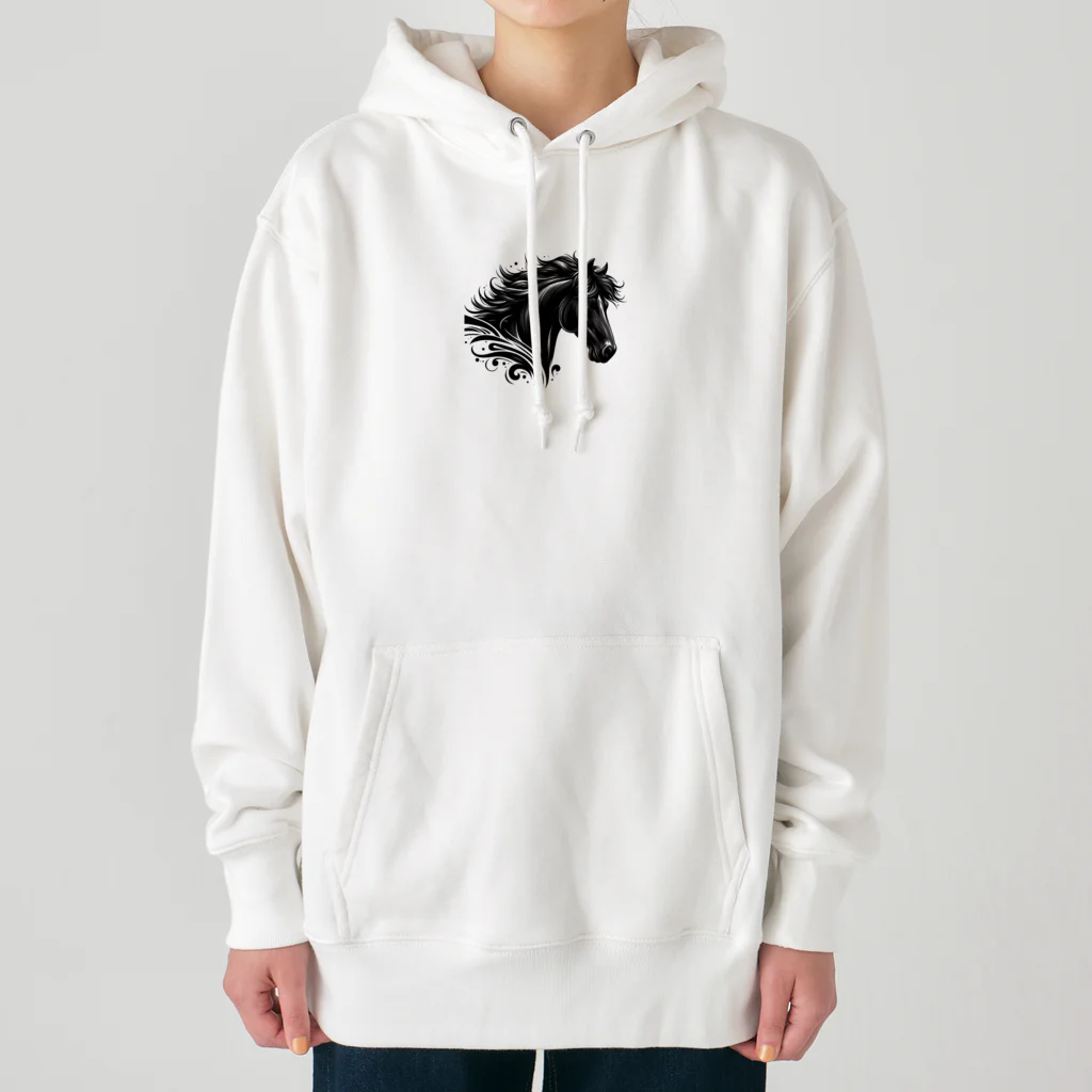 GDWEEDの黒い馬 Heavyweight Hoodie