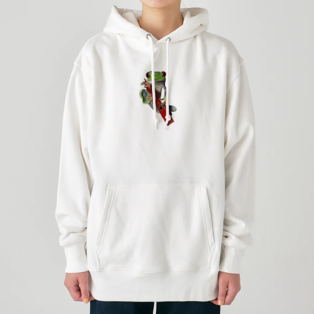 HELOのあかいめのカエルくん Heavyweight Hoodie