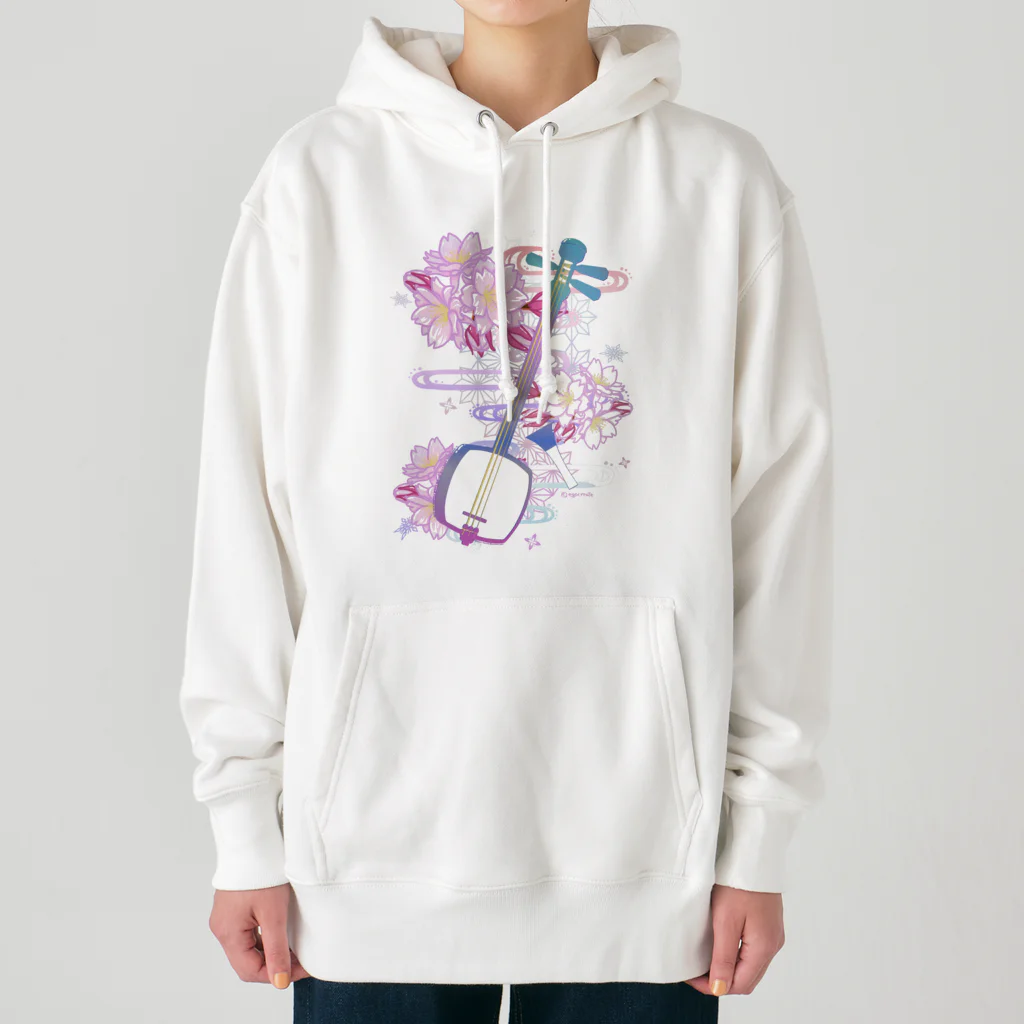 綾錦工房 りこりすの三味線 -雪月花- 【桜】 Heavyweight Hoodie