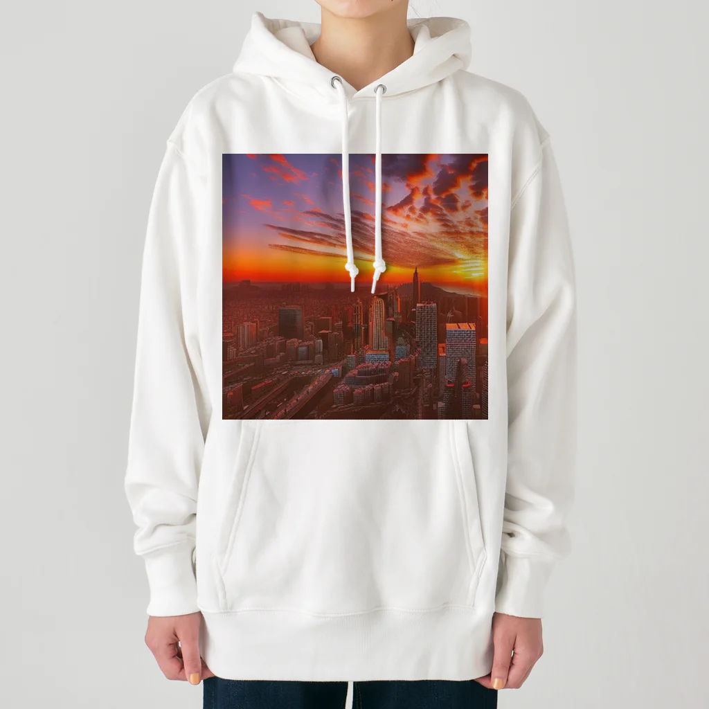 Rパンダ屋の「都会風景」グッズ Heavyweight Hoodie