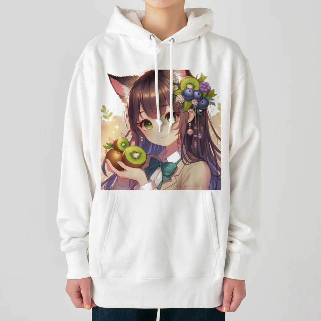 yos-1292583のねこニコばん Heavyweight Hoodie