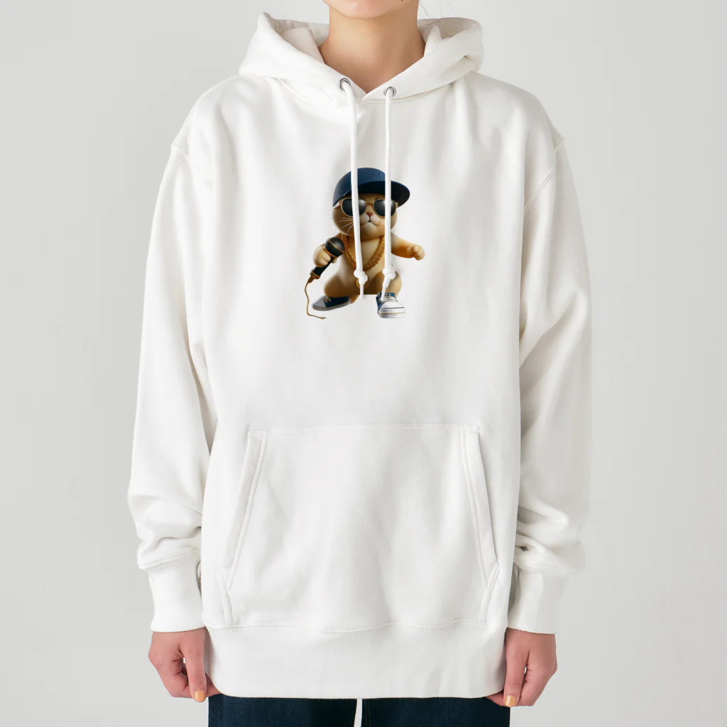 CatCuteClipsのラップ猫 ストリートスタイル Heavyweight Hoodie