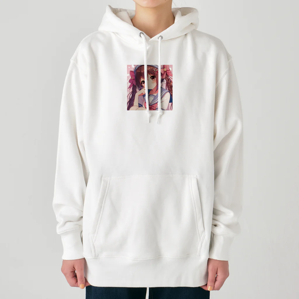 aaammmamのツインテール　おさげ　セーラー服　おんなのこ Heavyweight Hoodie