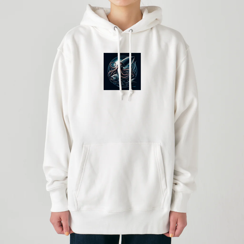 海の幸の捕食する大王イカ Heavyweight Hoodie