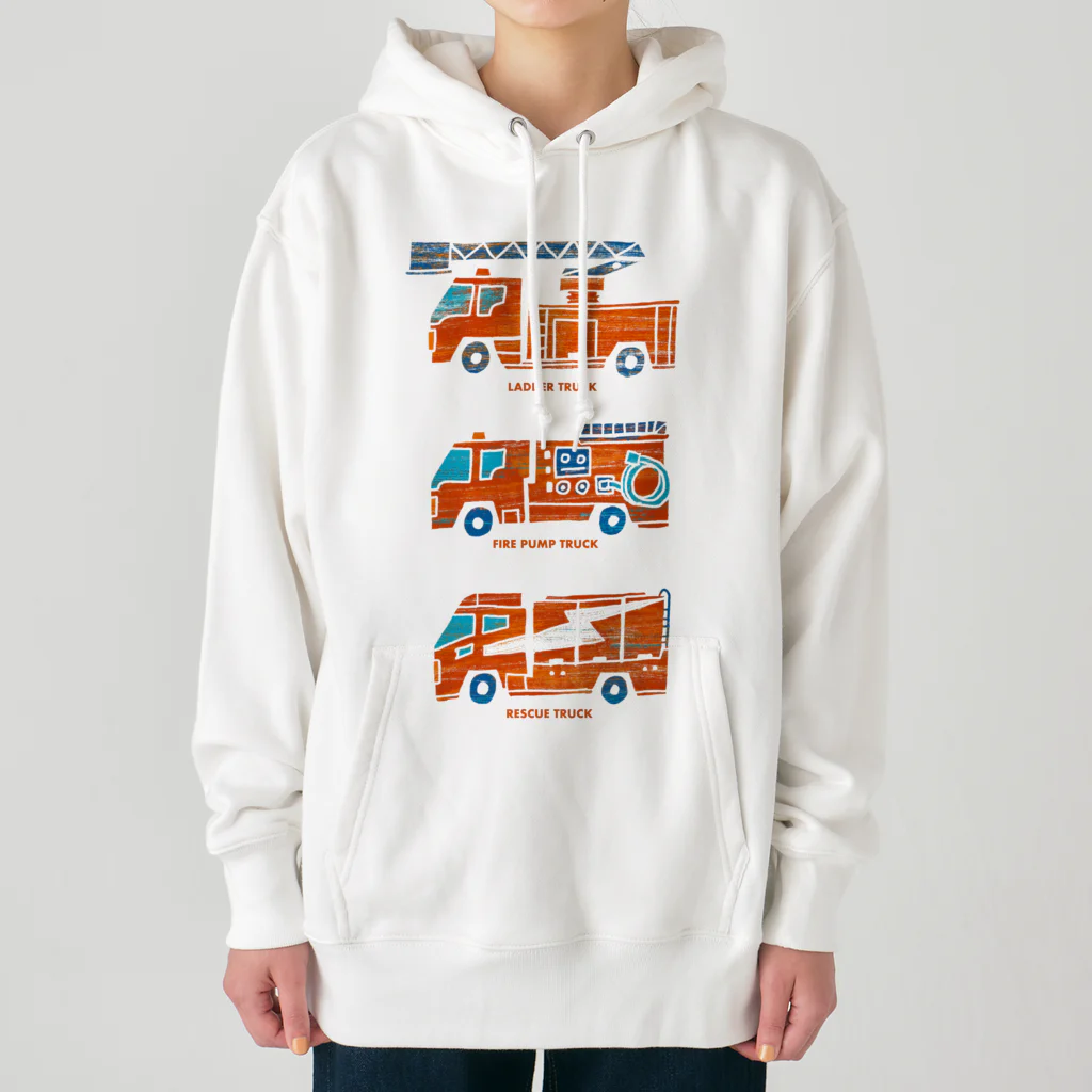 watasackの消防車（はしご車、ポンプ車、レスキュー車） Heavyweight Hoodie