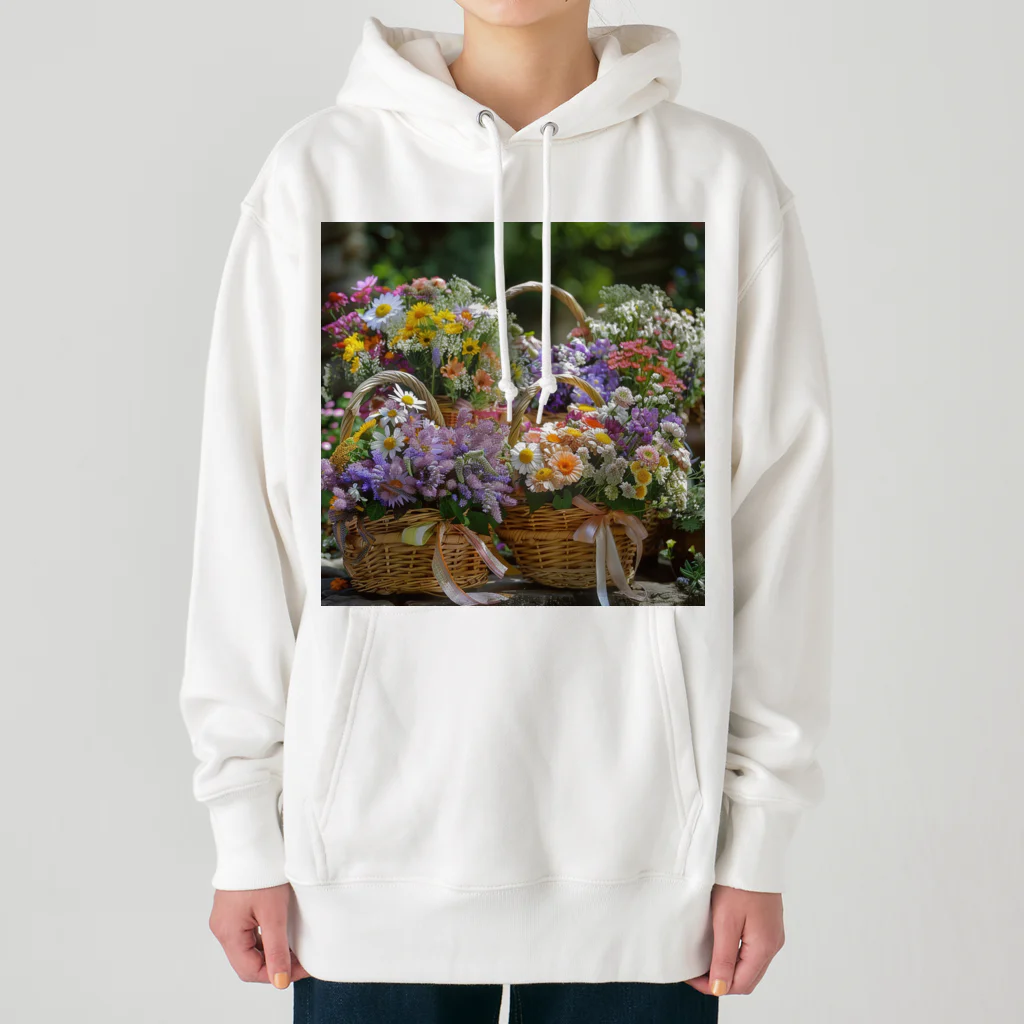 AQUAMETAVERSEの華やかな花が入った花かご　なでしこ1478 Heavyweight Hoodie