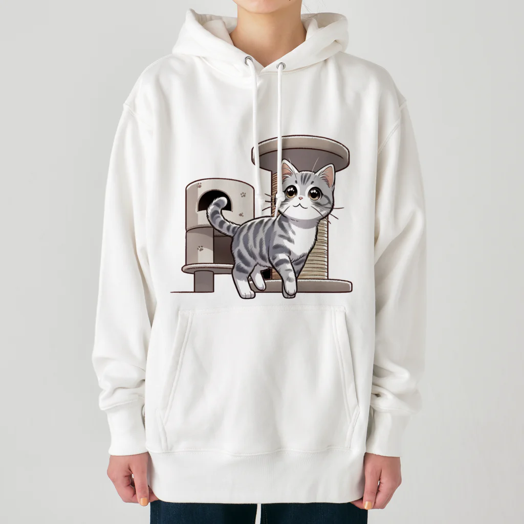 チェリモヤのねこタワー の 猫 Heavyweight Hoodie