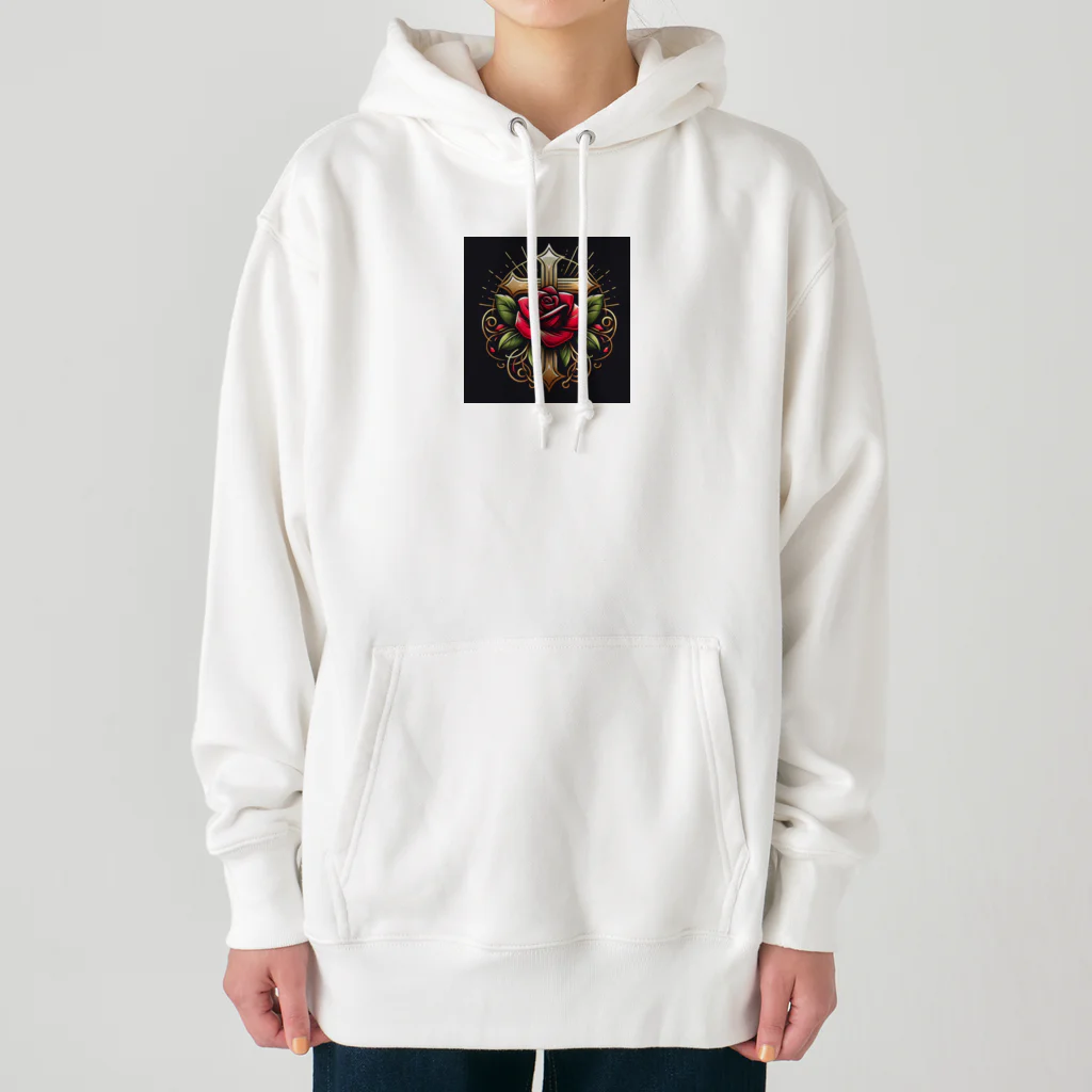 ninja-vUPYzGSUAplbの薔薇クロス Heavyweight Hoodie