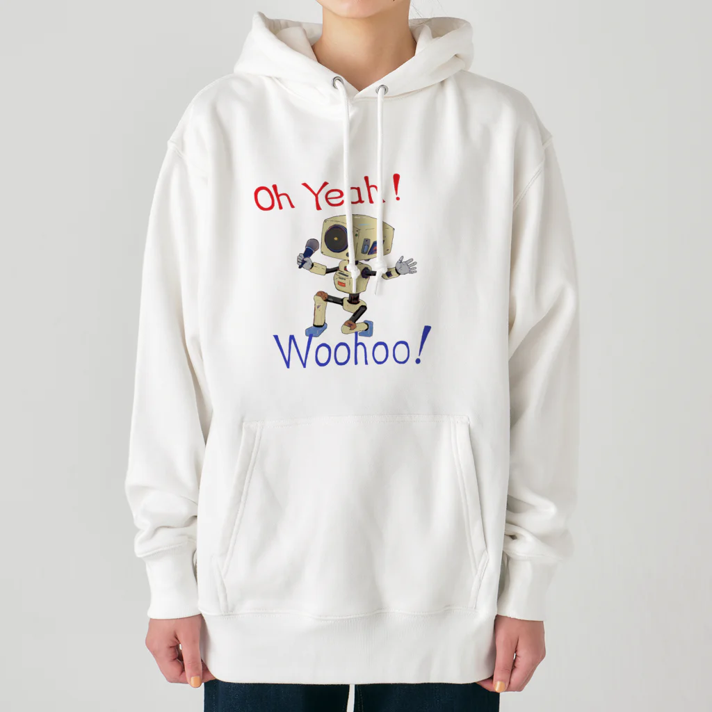 せつらデザイングッズの熱唱ロボ Heavyweight Hoodie