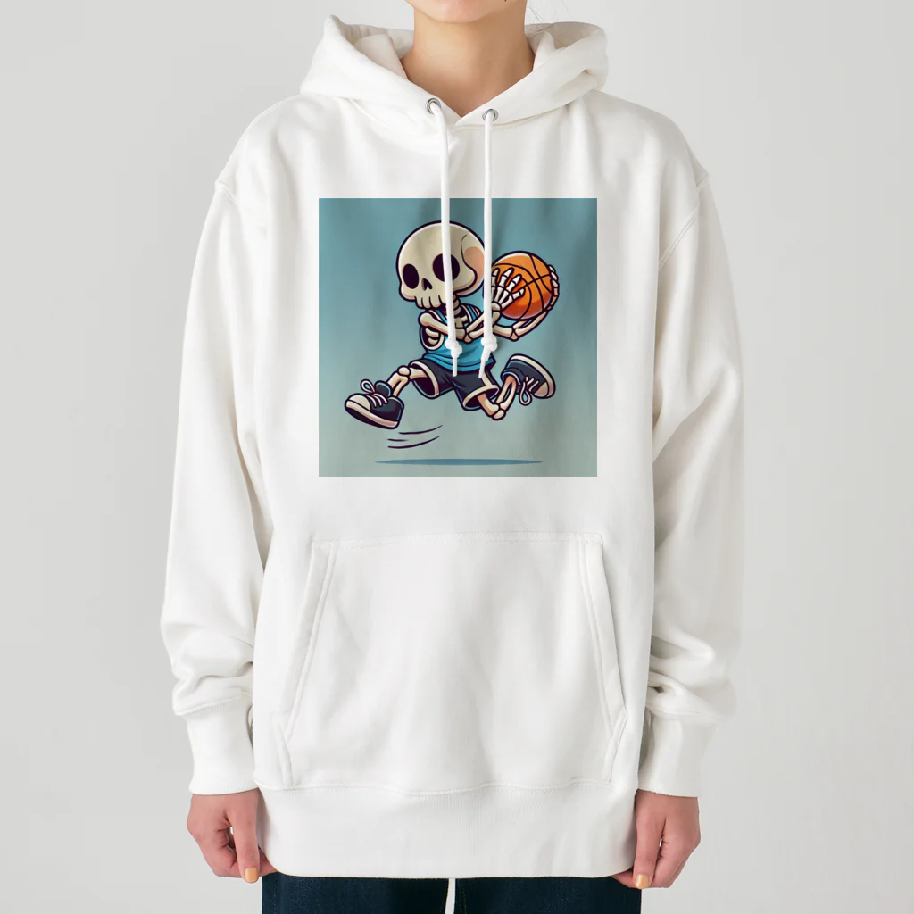 Oz techのスカルフープ：ゴーストプレイヤーのダンクショット Heavyweight Hoodie