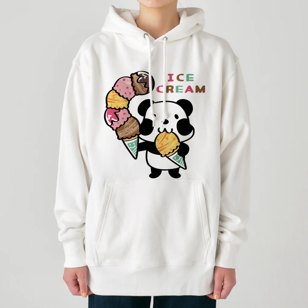 イラスト MONYAAT のCT54ズレぱんだちゃん　アイスを食べよう_bs Heavyweight Hoodie