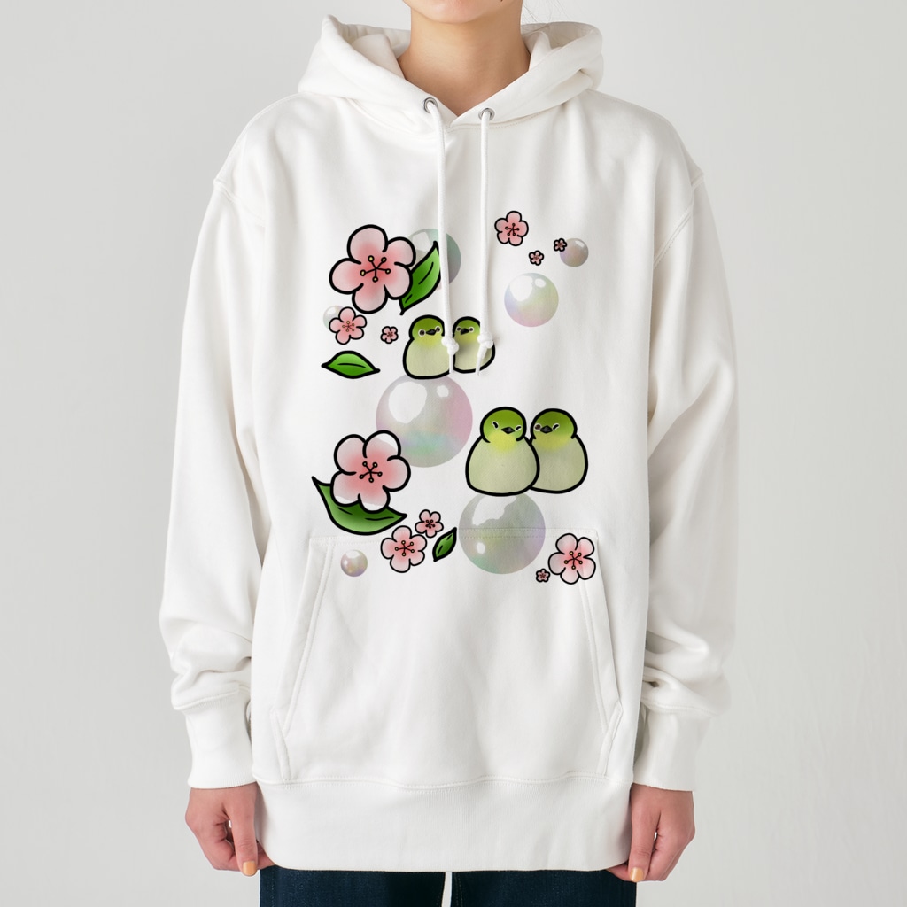Lily bird（リリーバード）のほわほわメジロ梅 Heavyweight Hoodie