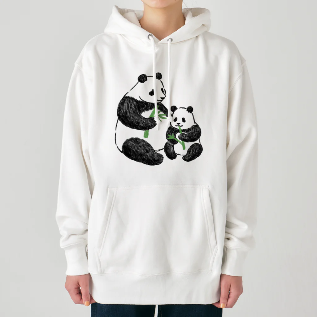 chippokeのパンダの親子 Heavyweight Hoodie