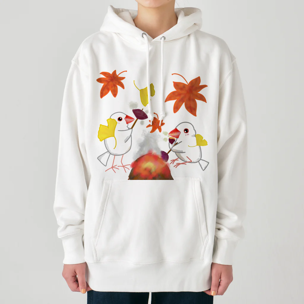 Lily bird（リリーバード）の落ち葉と焼き芋と文鳥ず Heavyweight Hoodie