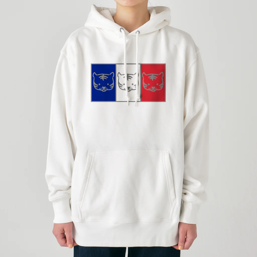 ハナのお店のトリコロールなトラ Heavyweight Hoodie