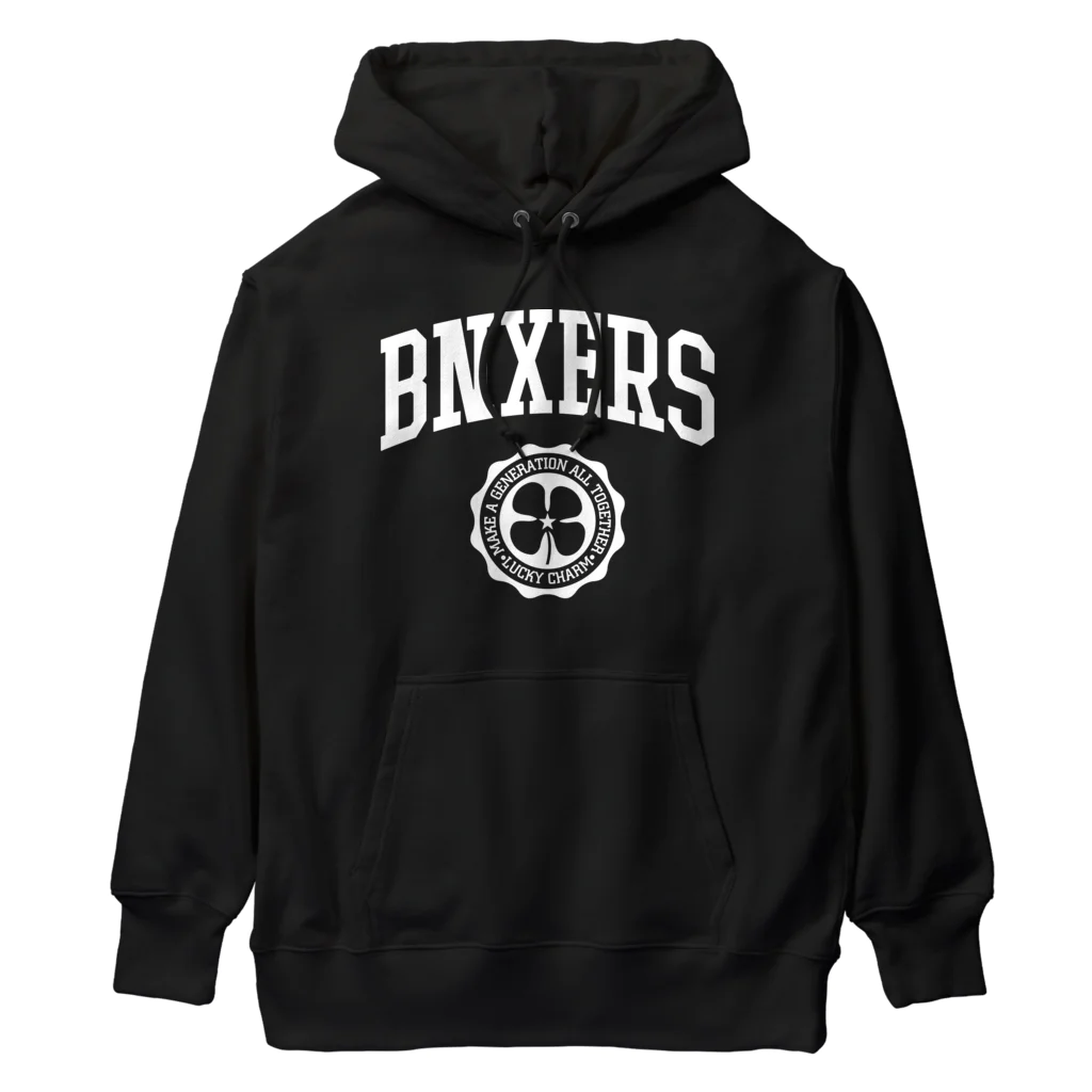 BRONX SOUL WEARのBNXERS COLLEGE/White Print Heavyweight Hoodie