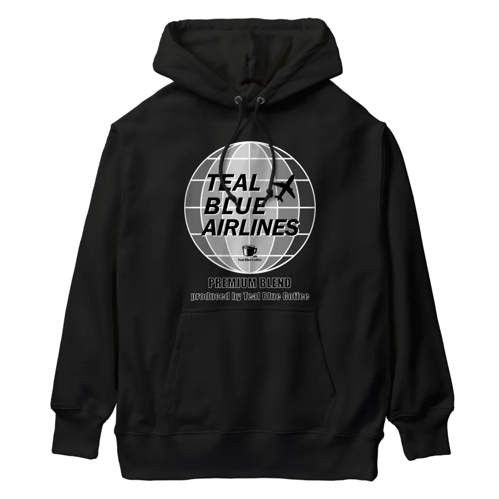 Teal Blue CoffeeのTEAL BLUE AIRLINES - grayscale Ver. - Heavyweight Hoodie