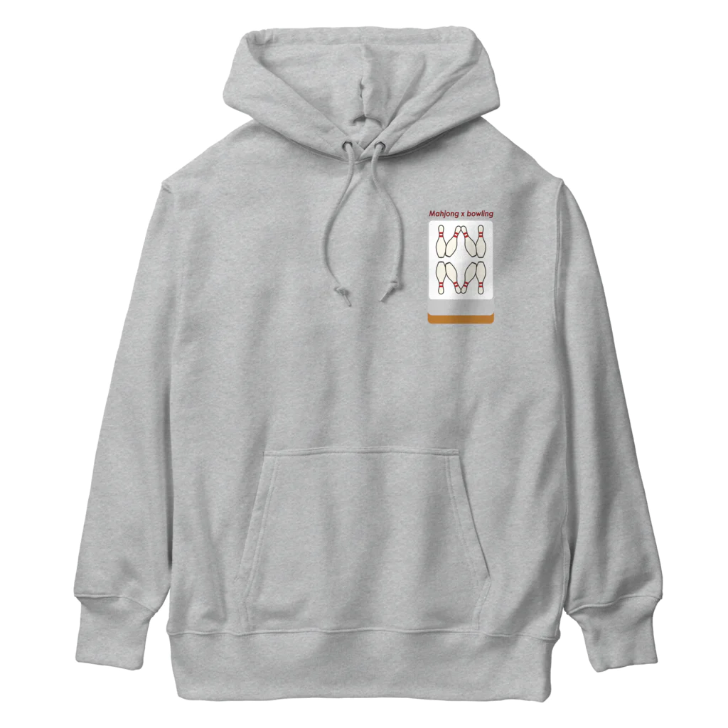 キッズモード某のボウリングピンズのパーピン ( 架空麻雀牌シリーズ) Heavyweight Hoodie