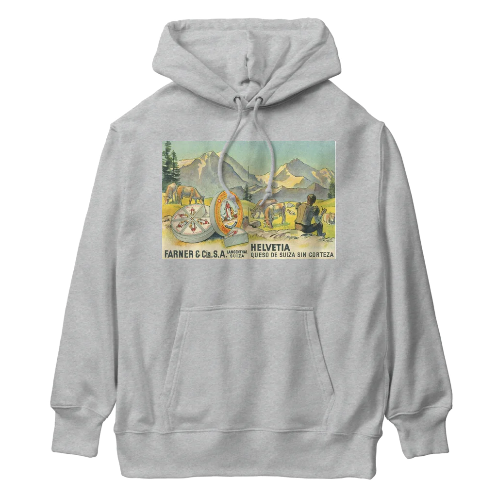 YS VINTAGE WORKSのスペインで販売されたスイスチーズ 1950年代　リトグラフ Heavyweight Hoodie