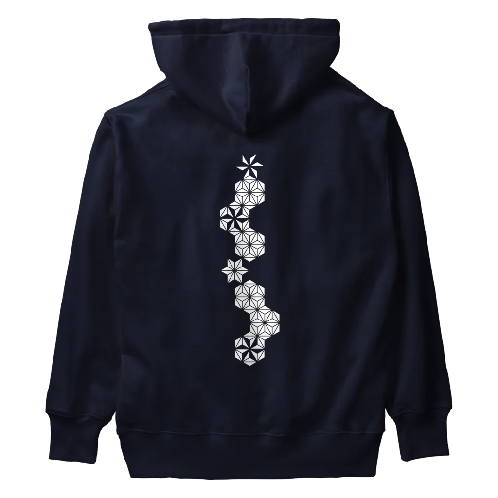 cuuyabowの麻の葉WHITE Heavyweight Hoodie