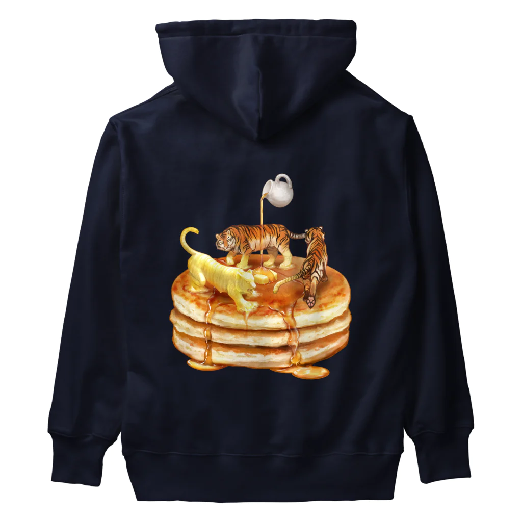 サッサのいきものグッズの虎とバターとホットケーキ Heavyweight Hoodie