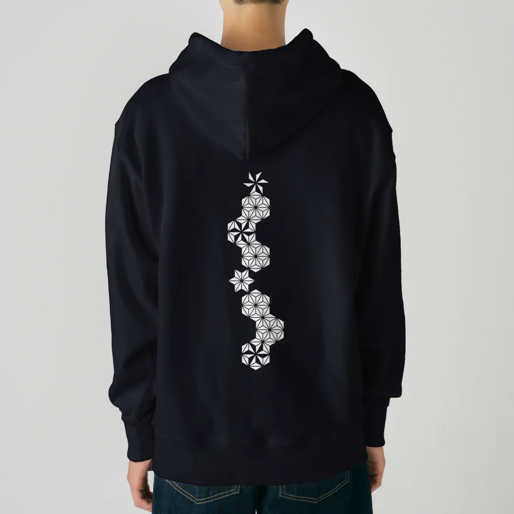 cuuyabowの麻の葉WHITE Heavyweight Hoodie