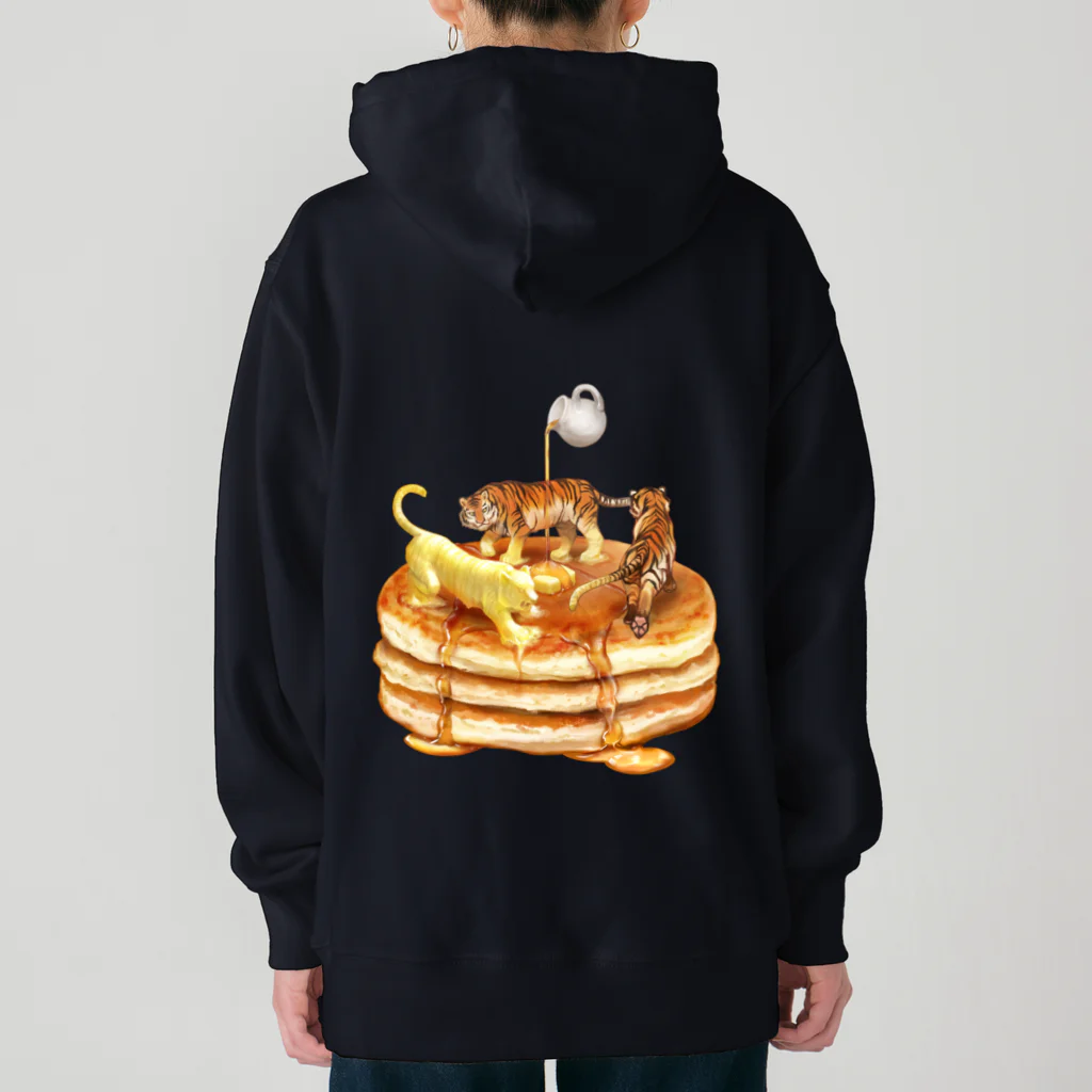 サッサのいきものグッズの虎とバターとホットケーキ Heavyweight Hoodie