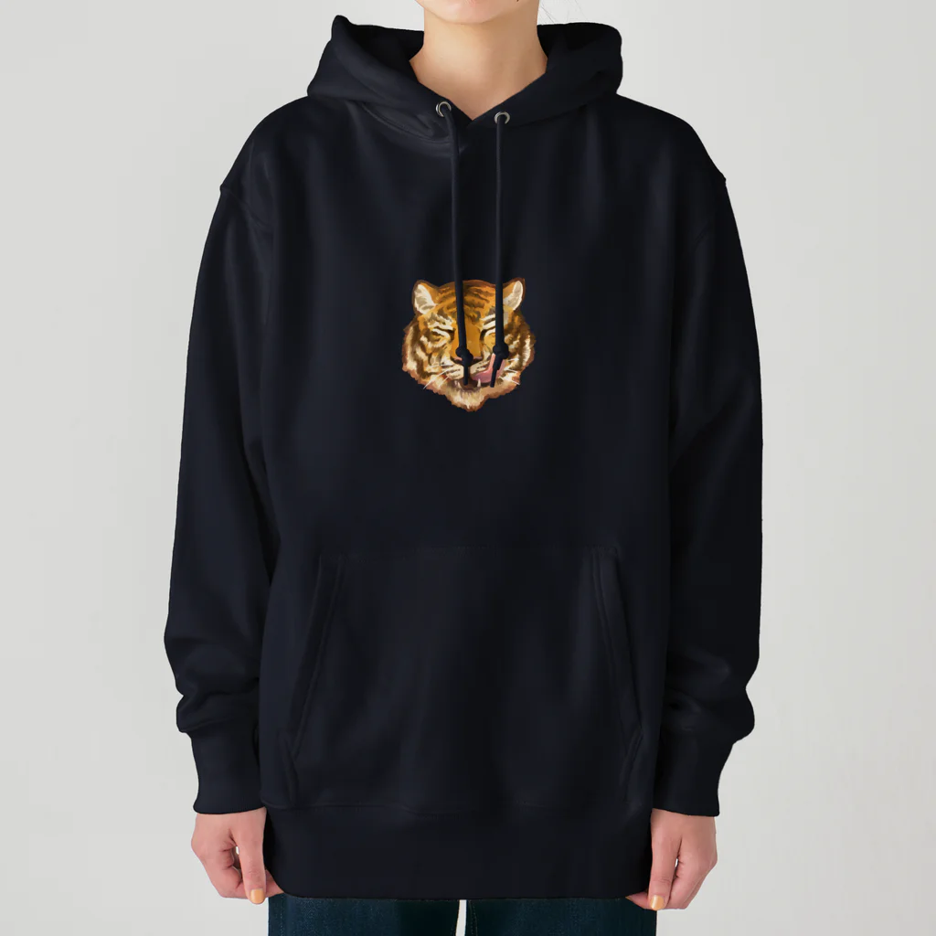 サッサのいきものグッズの虎とバターとホットケーキ Heavyweight Hoodie