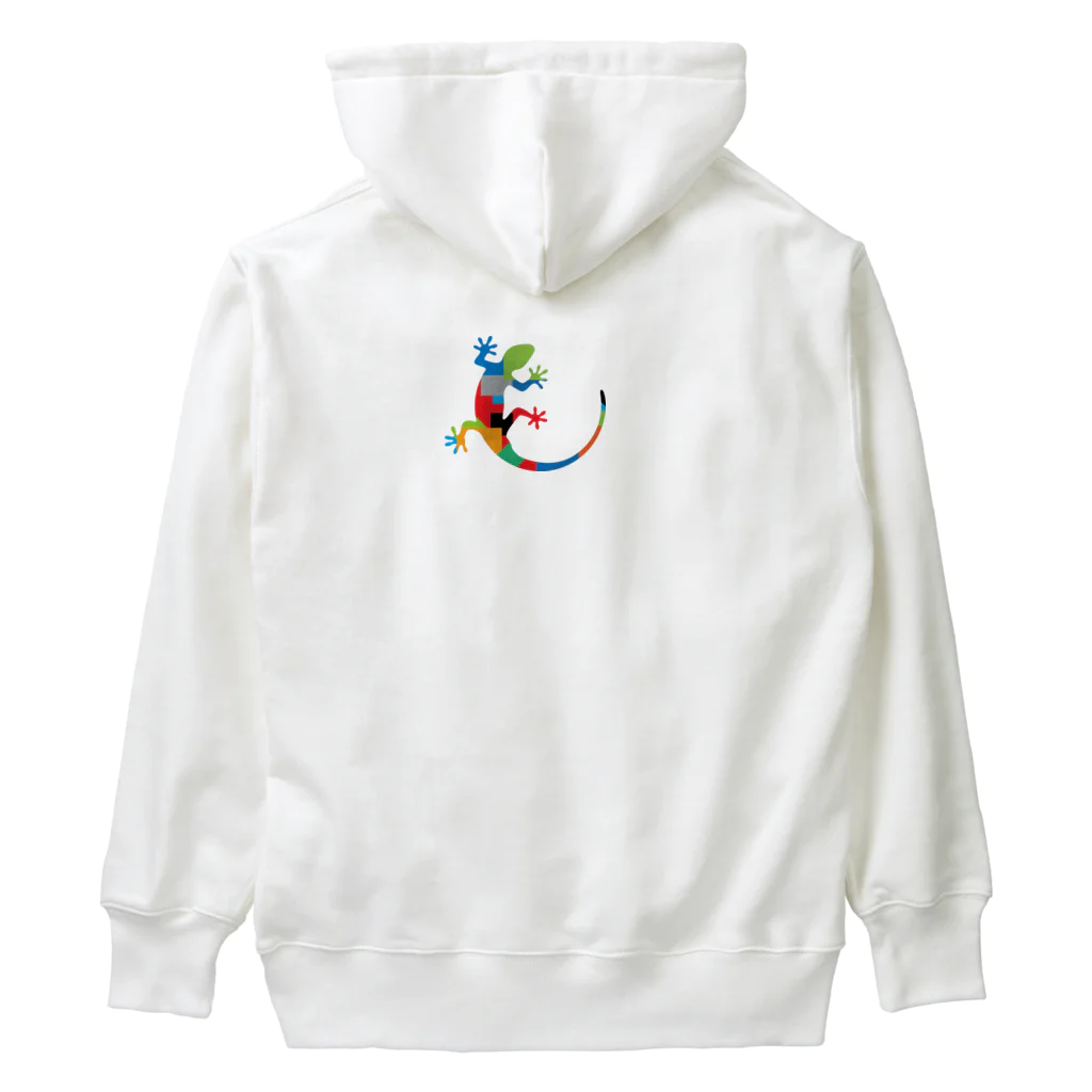 cuuyabowのカラフルヤモリ Heavyweight Hoodie