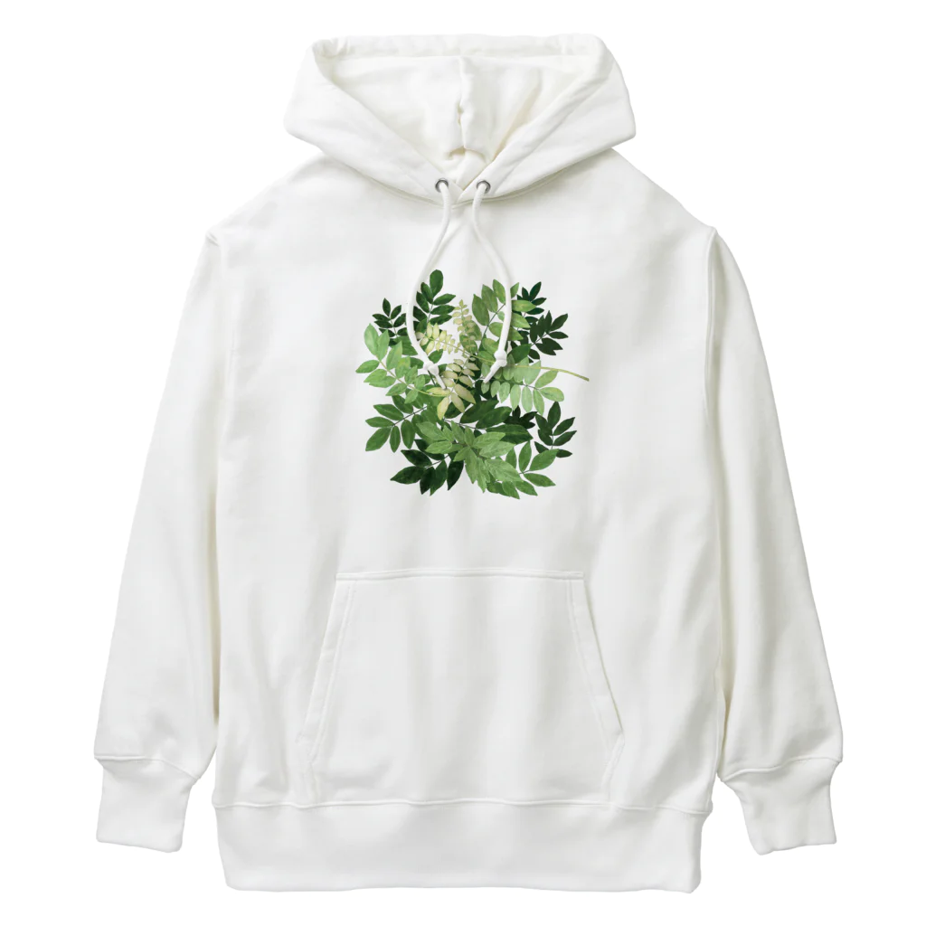 Wonder Bird Forestの藤の葉陰 Heavyweight Hoodie