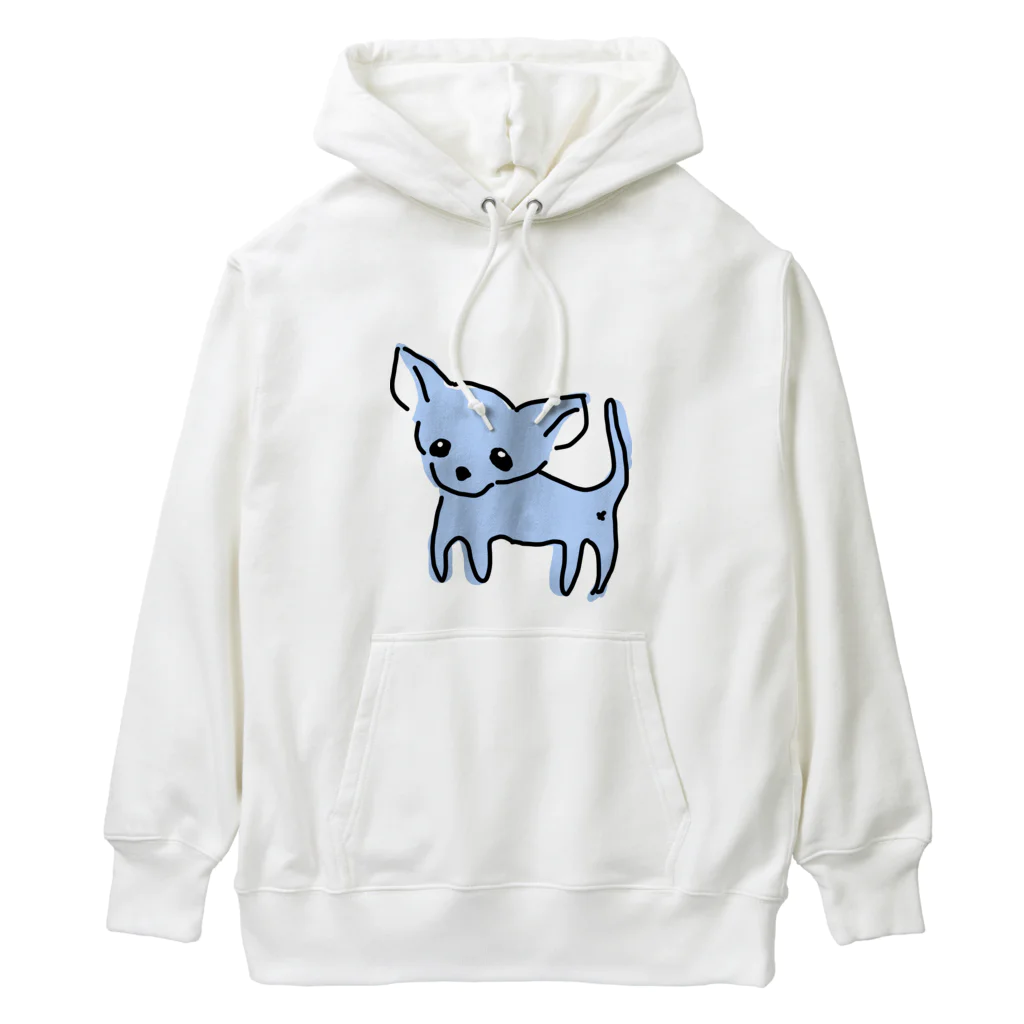 akane_art（茜音工房）のゆるチワワ（ブルー） Heavyweight Hoodie